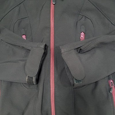 Icewear Iceland Black Hooded Full Zip Fleece Lined Zip Pockets Jacket Small S