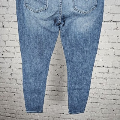 Hudson Blue Denim Light Medium Wash Low Rise Stretch Skinny Jeans 27 (28x27)