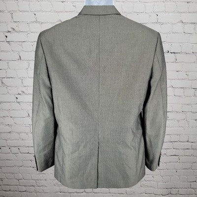 Perry Ellis Castlerock Grey Classic Fit 2 Button Blazer Sport Coat Jacket 38R