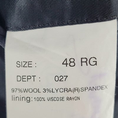 Brooks Brothers 346 Grey Wool Stretch Pinstriped 2 Button Notch Blazer Size 48R