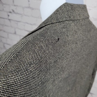 Ralph Ralph Lauren Black Beige 100% Lambs Wool 2 Button Blazer Sport Coat 42L