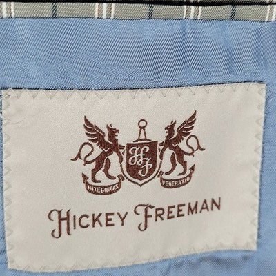 Hickey Freeman Dark Navy 100% Worsted Wool Blazer Sport Coat USA Made Size 42R