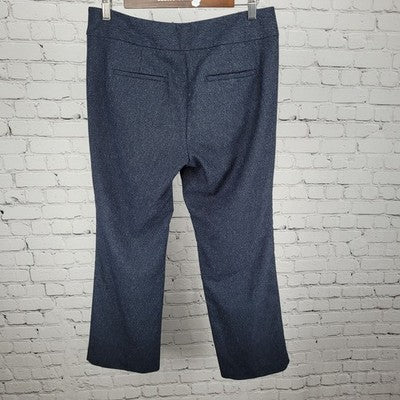 Ann Taylor Factory Navy Speckled Mid Rise Straight Stretch Pants Size 6P (30x28)