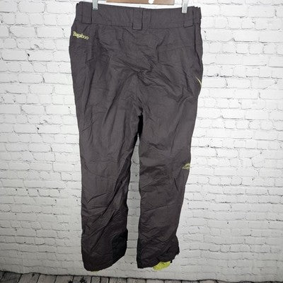 Columbia Brown Green Omni Tech Bugaboo Insulated Snow Ski Pants L (36x32) *tear