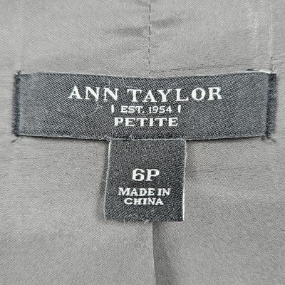 Ann Taylor Brown Wool Blend Stretch 2 Button Vented Notch Blazer Suit Jacket 6P