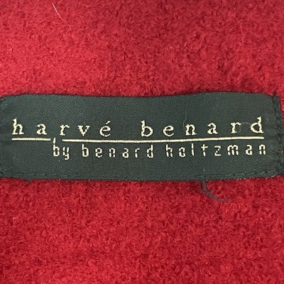 Harve Benard Red Open Classic Collared Pockets Unlined Jacket Size Large L