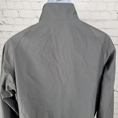 Jos A Bank Grey Tailored Fit Lightweight Full Zip Bomber Jacket Size Large L