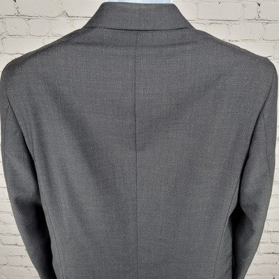 Kenneth Cole Grey Minitex Wool 2 Button Notch Blazer Sport Coat 40L MSRP $650