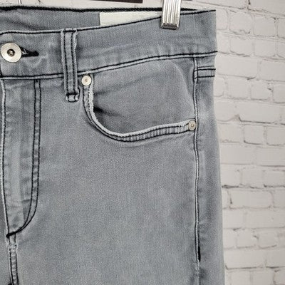 Rag & Bone Distressed Shadow Grey Fit 1 Skinny Stretch Denim Jeans 31 (30x31)