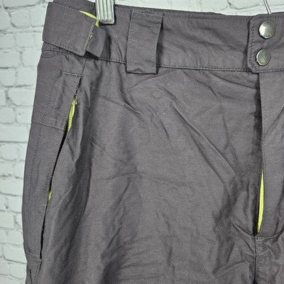 Columbia Brown Green Omni Tech Bugaboo Insulated Snow Ski Pants L (36x32) *tear