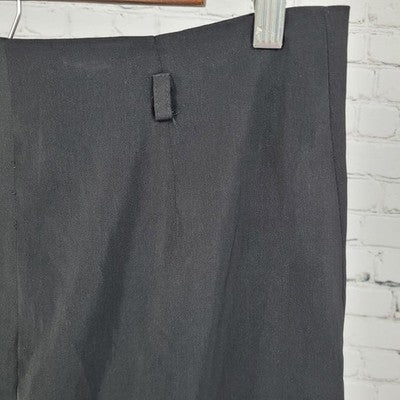 Terranova Black Back & Front Slit Straight Skirt Italy Made Size Large L (30x24)