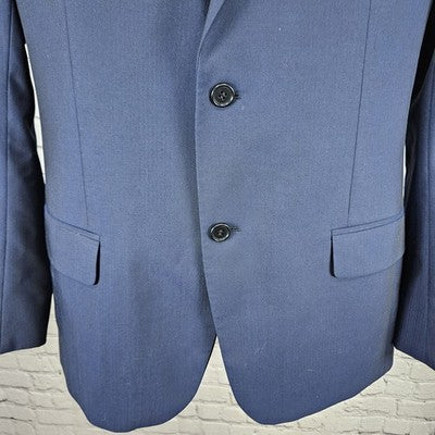 Ricardo Almeida Navy 100% Wool Felipe Pontes 2 Button Blazer Sport Coat 54 US 44