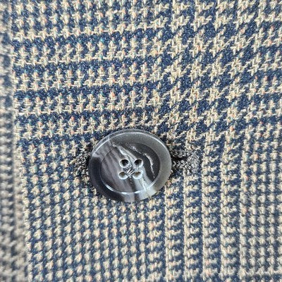 Hart Schaffner Marx Brown Black 100% Wool 3 Button Blazer Sport Coat USA 43R