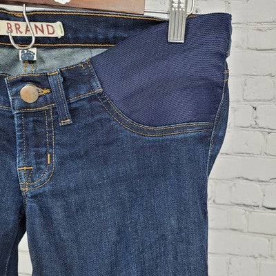 J Brand Mama J Dark Wash Straight Leg Maternity Jeans USA Made Size 25 (32x30)