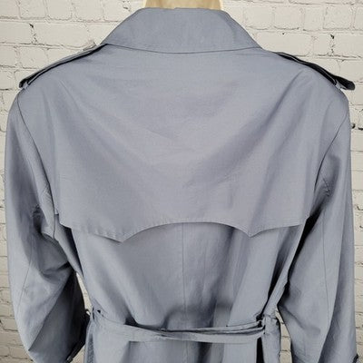 The Totes Coat Blue Belted Removable Insulated Liner Jacket Trench Coat Size 14