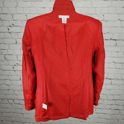 VTG SB Collection Red 100% Wool 3 Button Vented Notch Blazer Jacket USA 10
