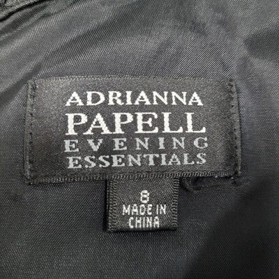 Adrianna Papell Evening Essentials Black Silk Blend Knee Length Straight Skirt 8