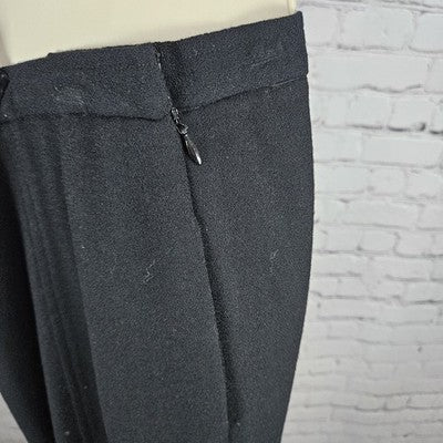 VTG Jones New York Black 100% Wool Midi Skirt Suit 2 Piece Set USA 10/12