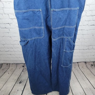 Liberty Blue Denim 100% Cotton Carpenter Pockets Workwear Overalls Size 42x30