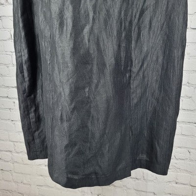 Gerry Weber Black Short Sleeve Side Slit Lined Zipped Sheath Dress Size Large L