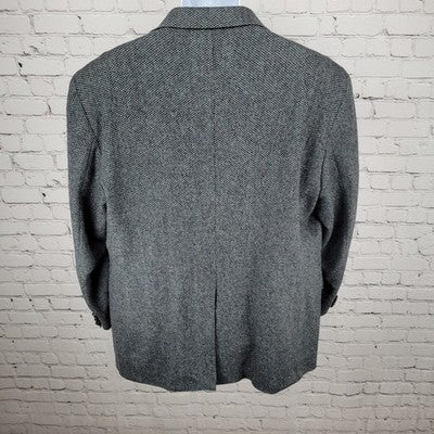 Oakton Limited Grey Tweed 2 Button Notch Blazer Sport Coat USA Made Size 50BL