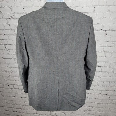 VTG Harmony Clothes Grey Pinstriped 2 Button Notch Blazer Sport Coat USA 41