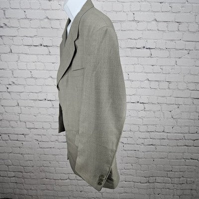 Georgio Giovanno Grey Wool Blend 3 Button Ventless Notch Blazer Sport Coat 43R