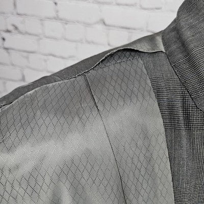 VTG Hart Schaffner Marx Grey Wool Blend Viracle Notch Blazer Sport Coat USA 44R