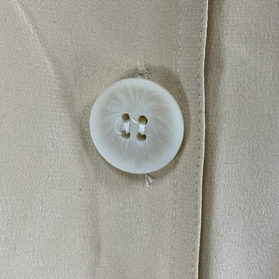 August Silk Yellow 100% Silk Buttoned Long Sleeve Tunic Blouse Top Size Medium M