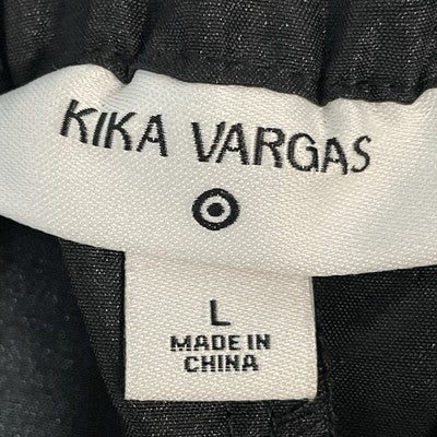 Kika Vargas Black Lightweight Elastic Waist Balloon Pants Size Large L 33x28.5
