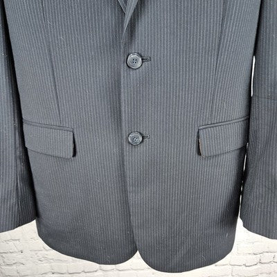 Joseph Jos A Bank Navy 100% Wool Slim Fit 2 Button Notch Blazer Sport Coat 40R