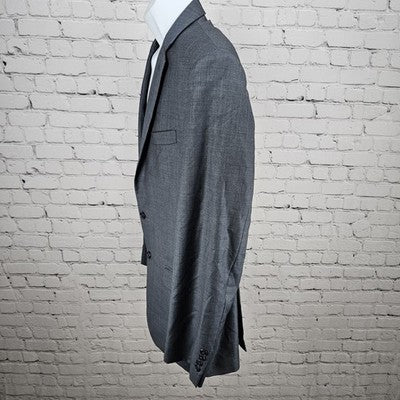Jos A Bank Grey Blue Wool Traveler Slim Fit 2 Button Notch Blazer Sport Coat 42L