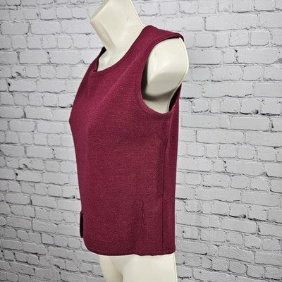 VTG Mirsa Red 100% Wool 2 Piece Set Buttoned 3/4 Sleeve Crop Jacket Top Italy 8