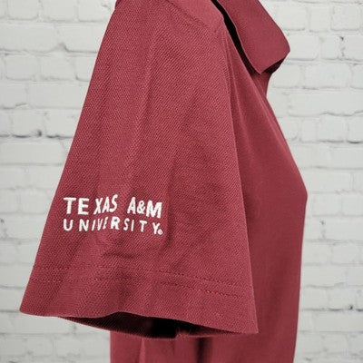 NWT Texas A&M University MS Analytics Burgundy Short Sleeve Shirt Top Medium M