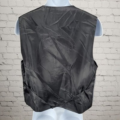 Calvin Klein Grey Silver Buttoned Lined Suit Vest Waistcoat Medium M