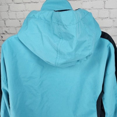 Grand Canyon Railway Cheneral Blue Fleece Lined Hooded Jacket Medium *zipper