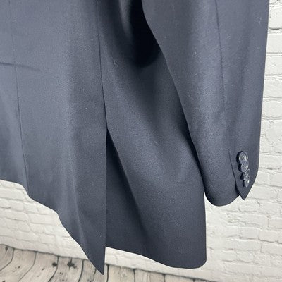 Mantoni Dark Navy Fine Wool 2 Button Vented Notch Blazer Sport Coat Size 48R