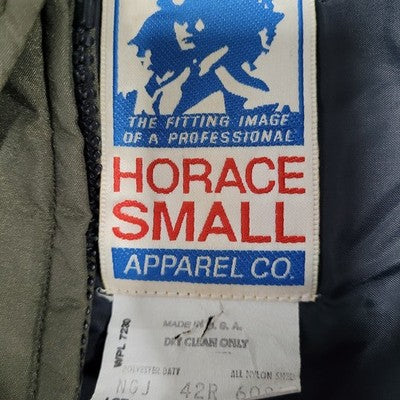 VTG Horace Small Apparel Co Green Thinsulate Full Zip Military Jacket USA 42R