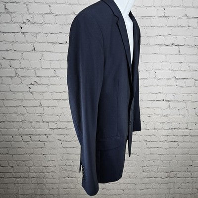 Ricardo Almeida Navy 100% Wool Felipe Pontes 2 Button Blazer Sport Coat 54 US 44