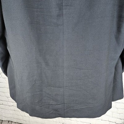 VTG Hickey Freeman Navy 2 Button Double Vented Notch Blazer Sport Coat USA 50S