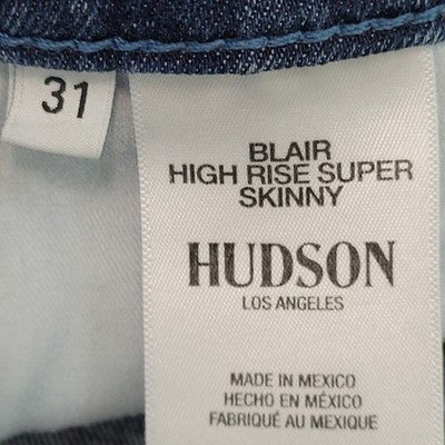 Hudson Blue Denim Blair High Rise Super Skinny Stretch Jeans Size 31 (31x28)