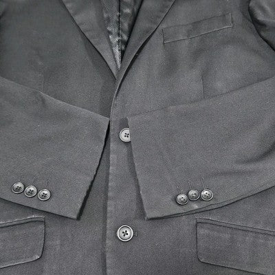 Structure Black 2 Button Double Vented Notch Blazer Sport Coat Suit Jacket 40R