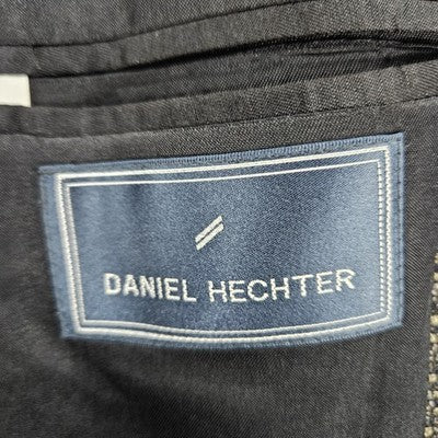 Daniel Hechter Black 100% Worsted Wool 2 Button Notch Blazer Sport Coat 48L