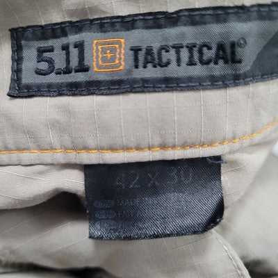 5.11 Tactical Beige Lightweight Cargo Pockets Utility Straight Leg Pants 42x30