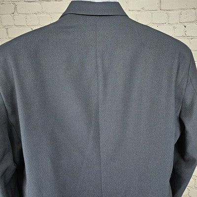 Edwards Navy 2 Button Single Vented Notch Easy Care Suit Blazer Sport Coat 42R