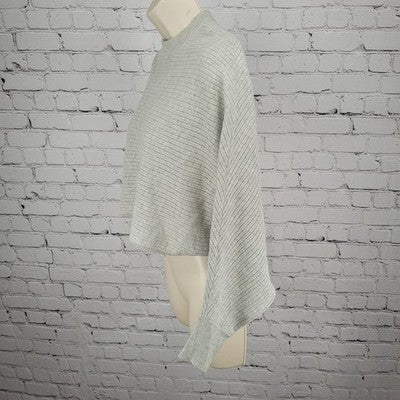 Wilfred Free Grey Wool Linen Blend Knit Crop Dolman Long Sleeve Sweater Small S