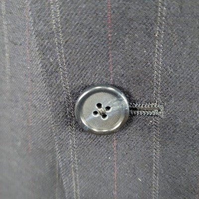 Hart Schaffner Marx Navy 100% Wool Pinstriped 2 Button Blazer Sport Coat USA 40R