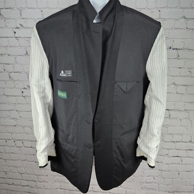 Lauren Ralph Lauren Black 100% Wool 2 Button Vented Notch Blazer Sport Coat 42L