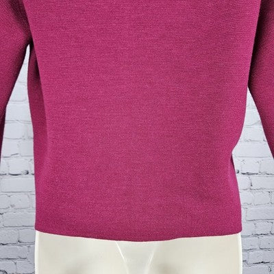 VTG Mirsa Red 100% Wool 2 Piece Set Buttoned 3/4 Sleeve Crop Jacket Top Italy 8