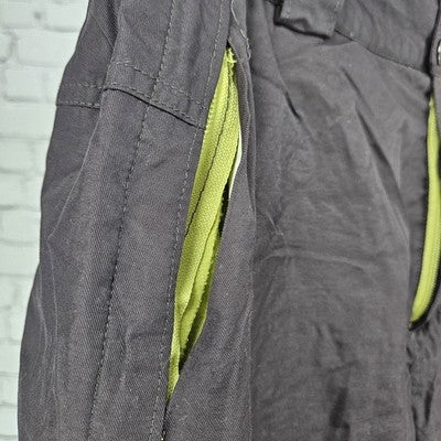 Columbia Brown Green Omni Tech Bugaboo Insulated Snow Ski Pants L (36x32) *tear